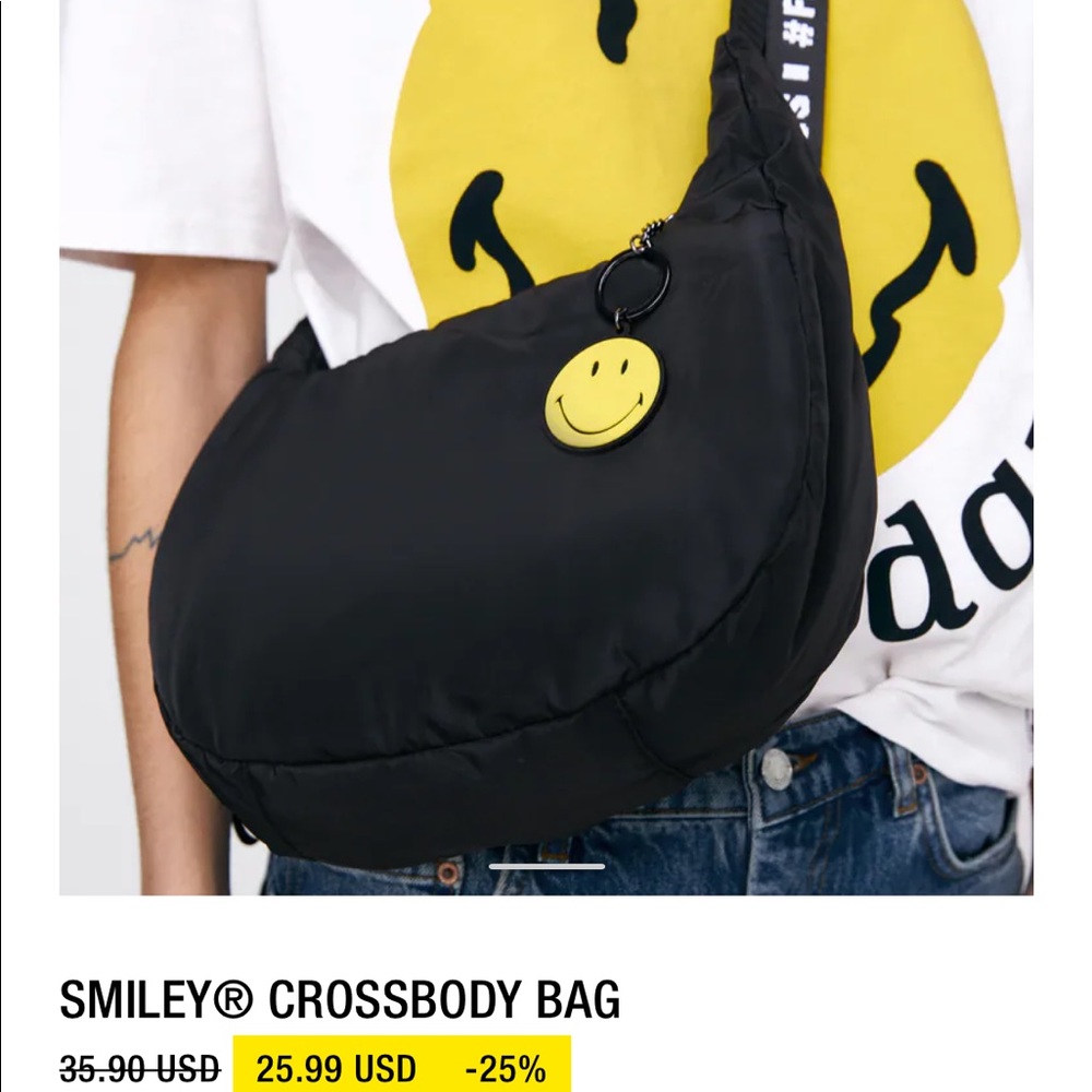 Zara smiley crossbody bag brand new!